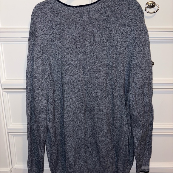 Men's blue and white Sweater - Picture 2 of 4
